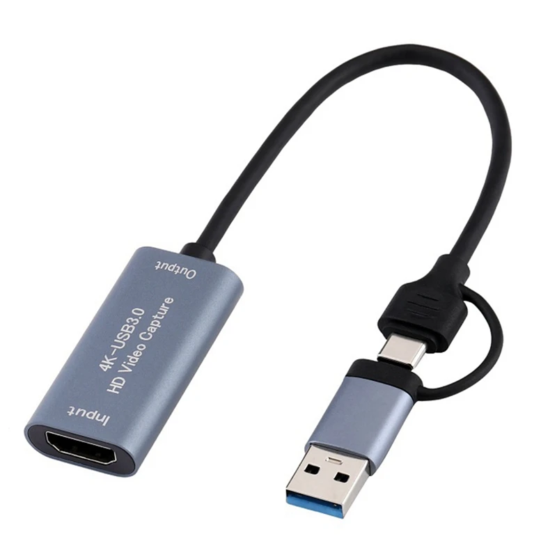 

Карта видеозахвата USB3.0 Карта видеозахвата Карта видеоигр-рекордера 4K - совместимая с USB Type C для игровой прямой трансляции