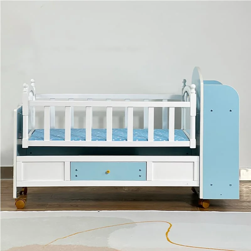 Portable Bedside Rocking Sleeping Bassinet Mosquito Bed Boy Crib Wood Newborn Swing Baby Bed