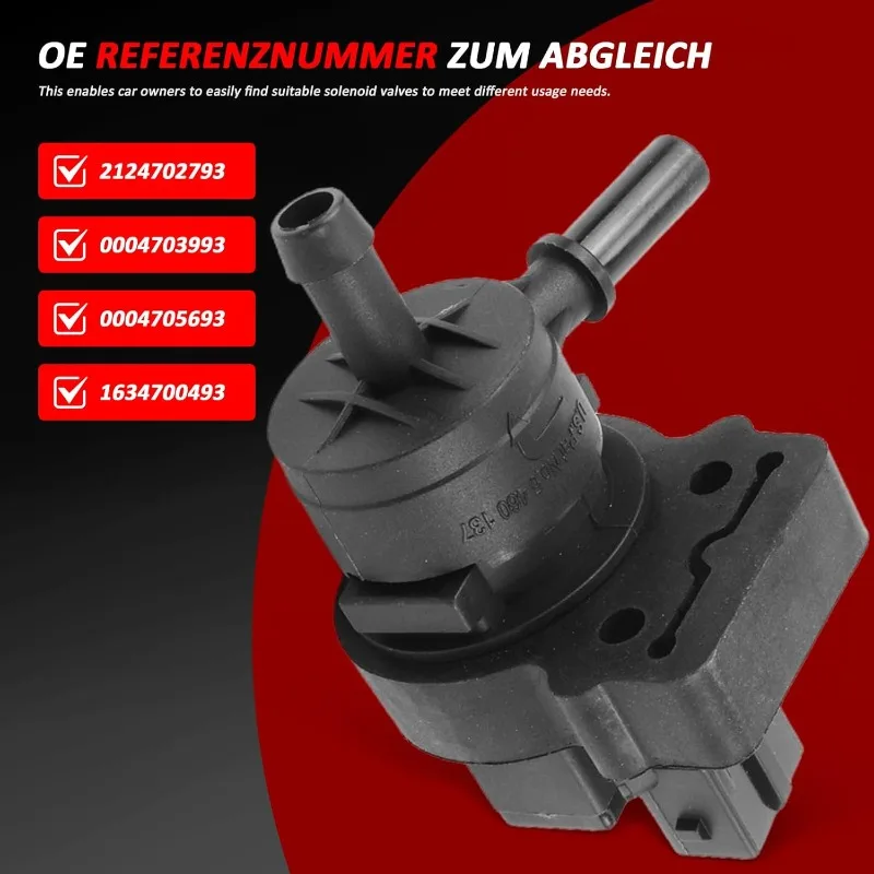 2124702793 Fuel Tank Vent Valve for Mercedes-Benz M-Class and R-Class W164 V251 ML300 ML350 ML500 ML63 R300 L 4MATIC AMG Models.