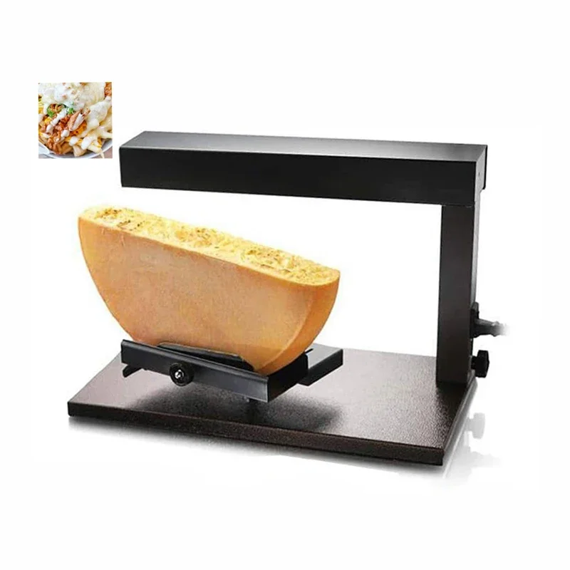 Latest Design Dual Wheel Commercial Electric Heating Melt Cheese Machine Raclette Melting Warming Heater Butter Melter