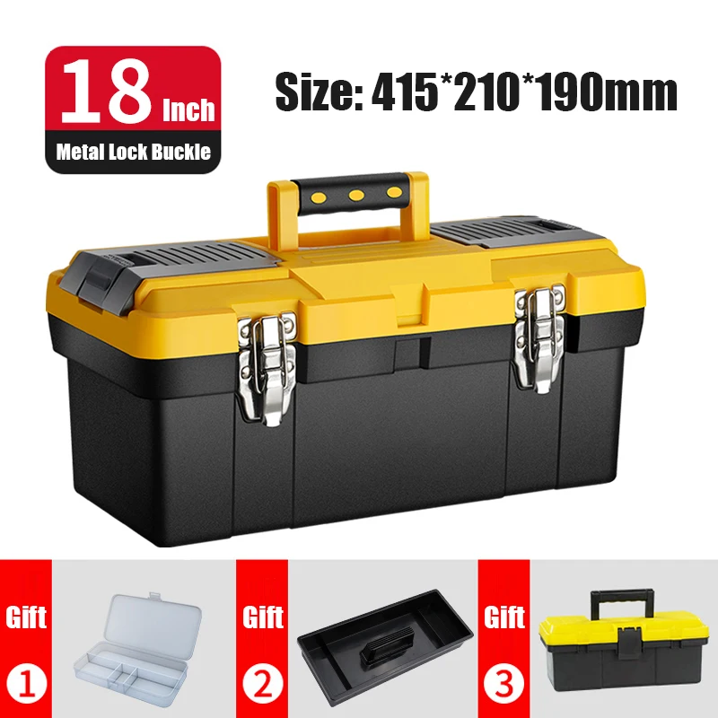 Multifunctional Plastic Tool Storage Box Multiple Specifications with Handle Portable Tool Organizer