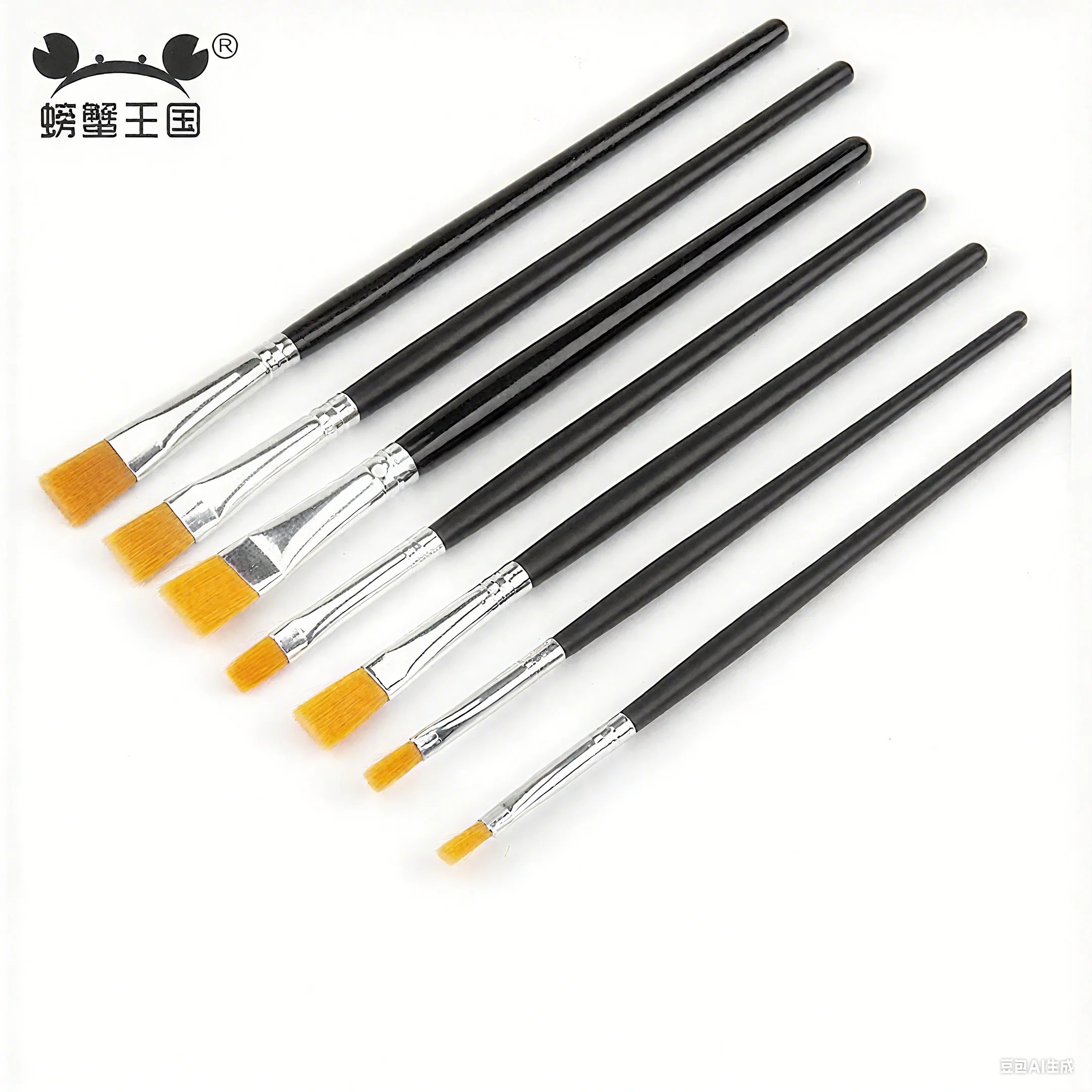 Small Fine Nylon Hair Detail Flat Paint Brush For Drawing Watercolor Brushes Paint Brushes Pen For Student Art Stationery