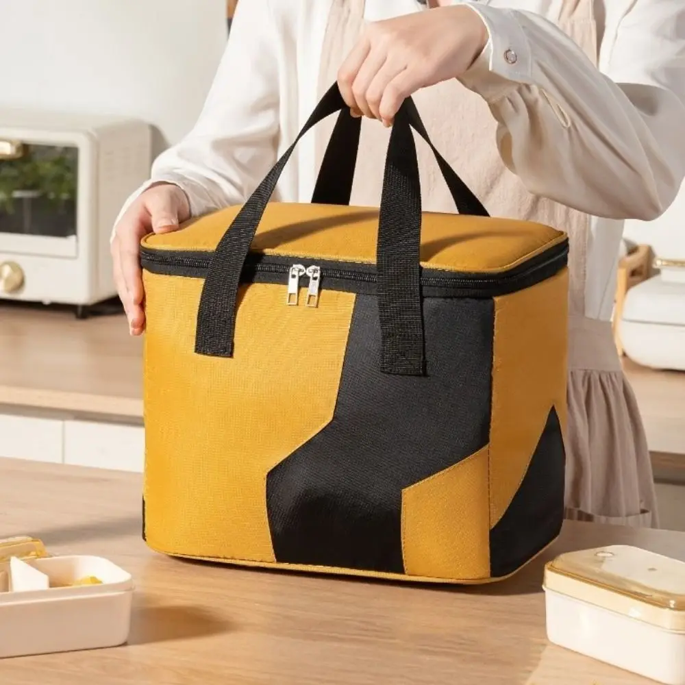 

Practical Oxford Cloth Insulation Bag Waterproof with Handle Food Thermal Handbag Large Capacity Food Storage Bags Travel