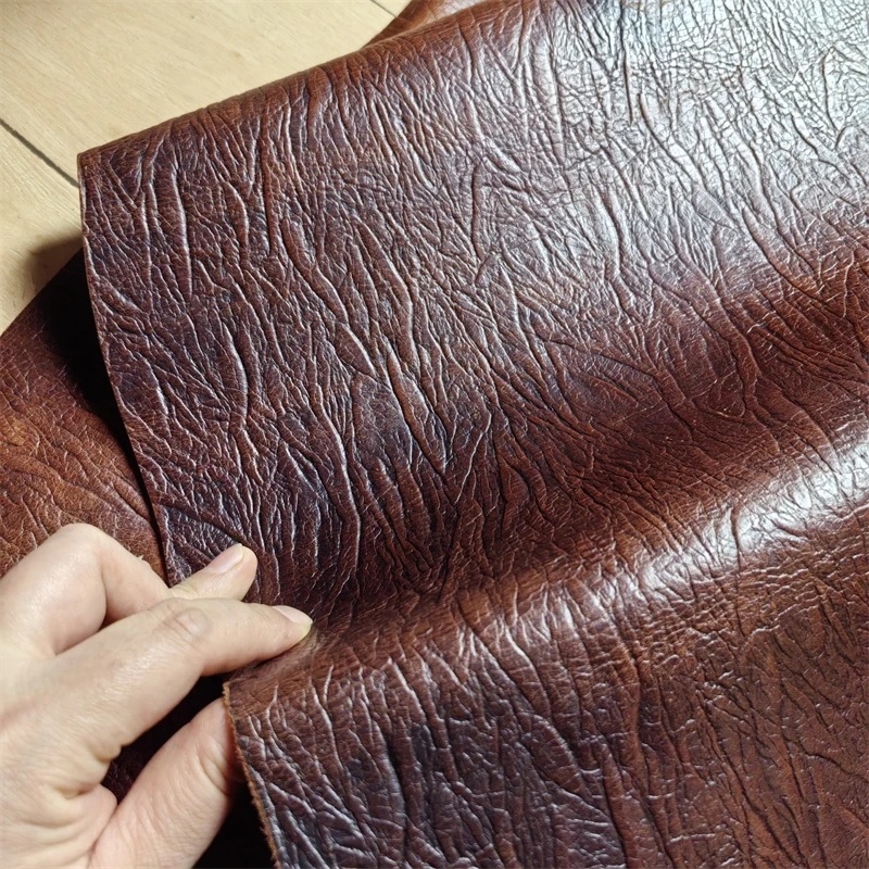 1.5mm Vegetable Tanning Waxed Cowhide. First Layer Leather. Real Leather Fabric. DIY For Mat. Shoes. Full-Sheet Cutting