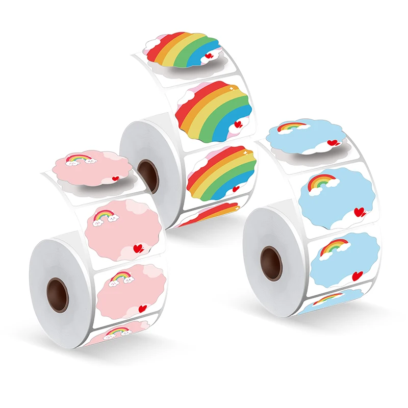 For Phomemo M110 / M220 / M200 Marklife P50 , QLabel E210  Clabel 221B Printer white and color thermal sticker label