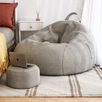 Lazy Sofa Bean Bag Single Person Can Lie Down and Sleep floor sofa  muebles  bean bag chair with filling