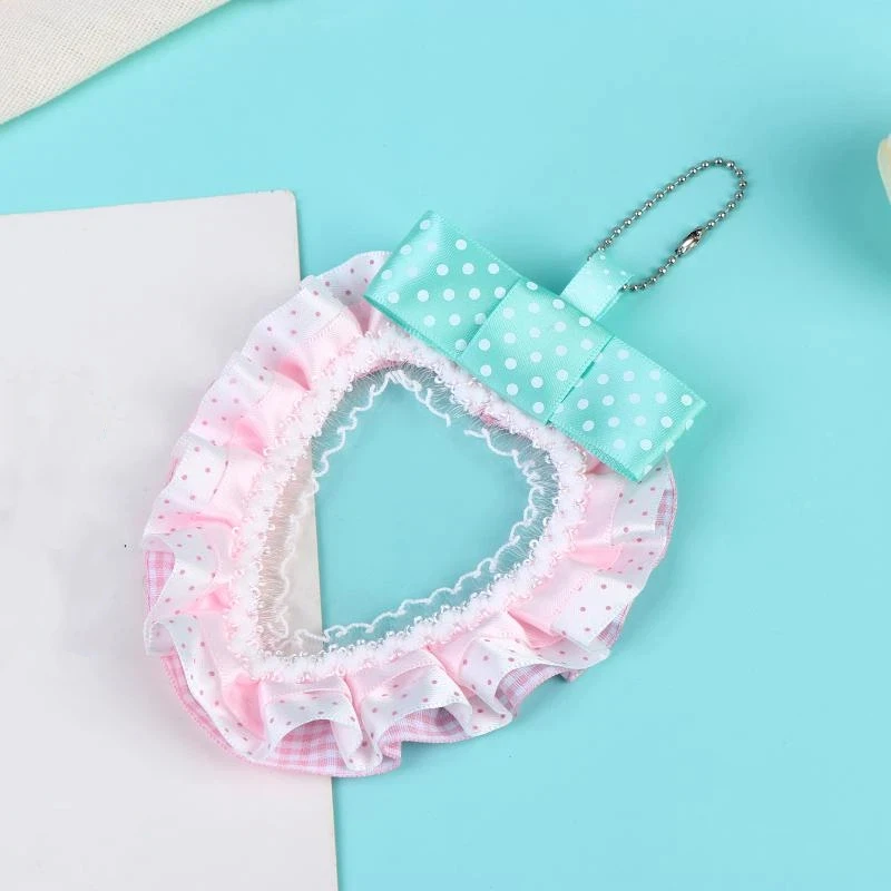 Sweet Lace Strawberry Photocard Holder for Kpop Idol Anime Card Display Ita Bag Decoration Accessories