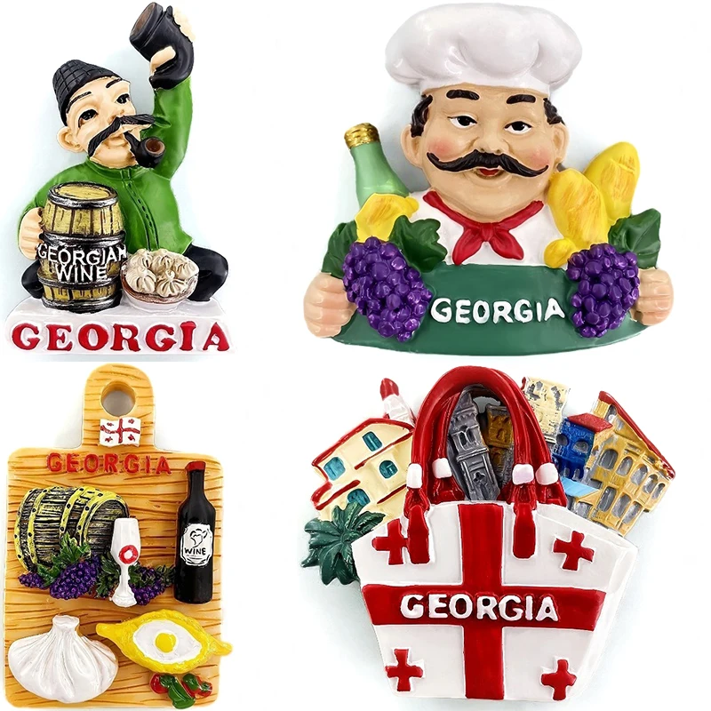 Georgia Fridge Magnets Whiteboard Message Board Decorative Asia Travel Souvenir Refrigerator Sticker Home Decor Creative Gifts