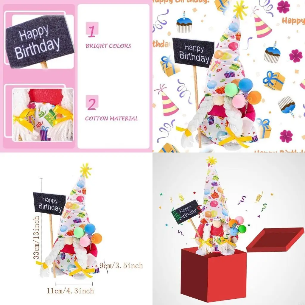 

Украшения на день рождения, плюшевая безликая кукла, шведские гномы Tomtes, многоразовый детский подарок X3UC