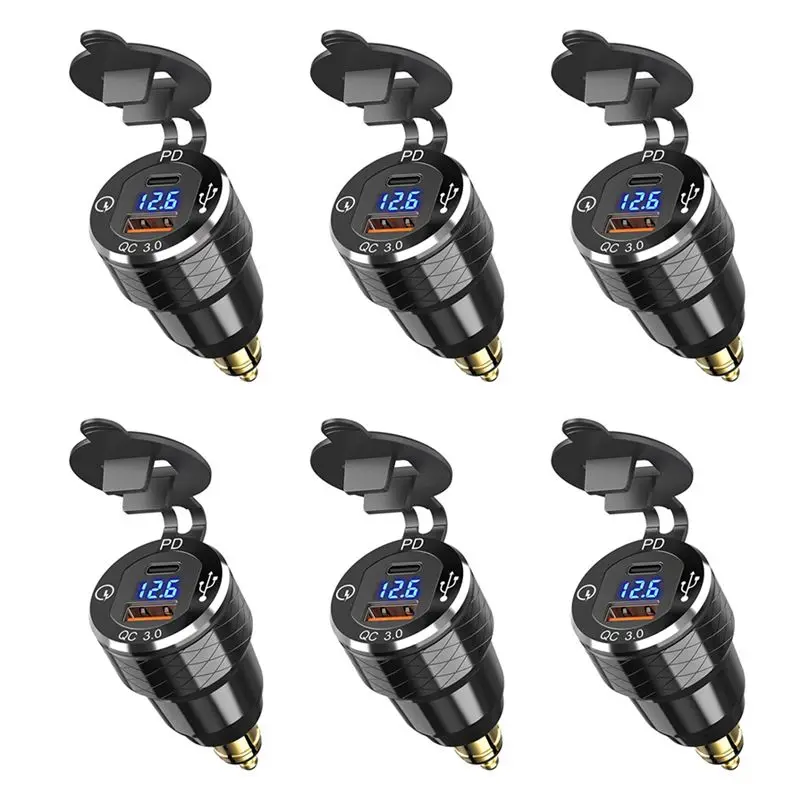 strange-6x-pd-30-type-c-usb-fast-din-to-usb-and-18w-qc-30-power-outlet-with-voltmeter-for-12v-24v-ducati-motorcycle