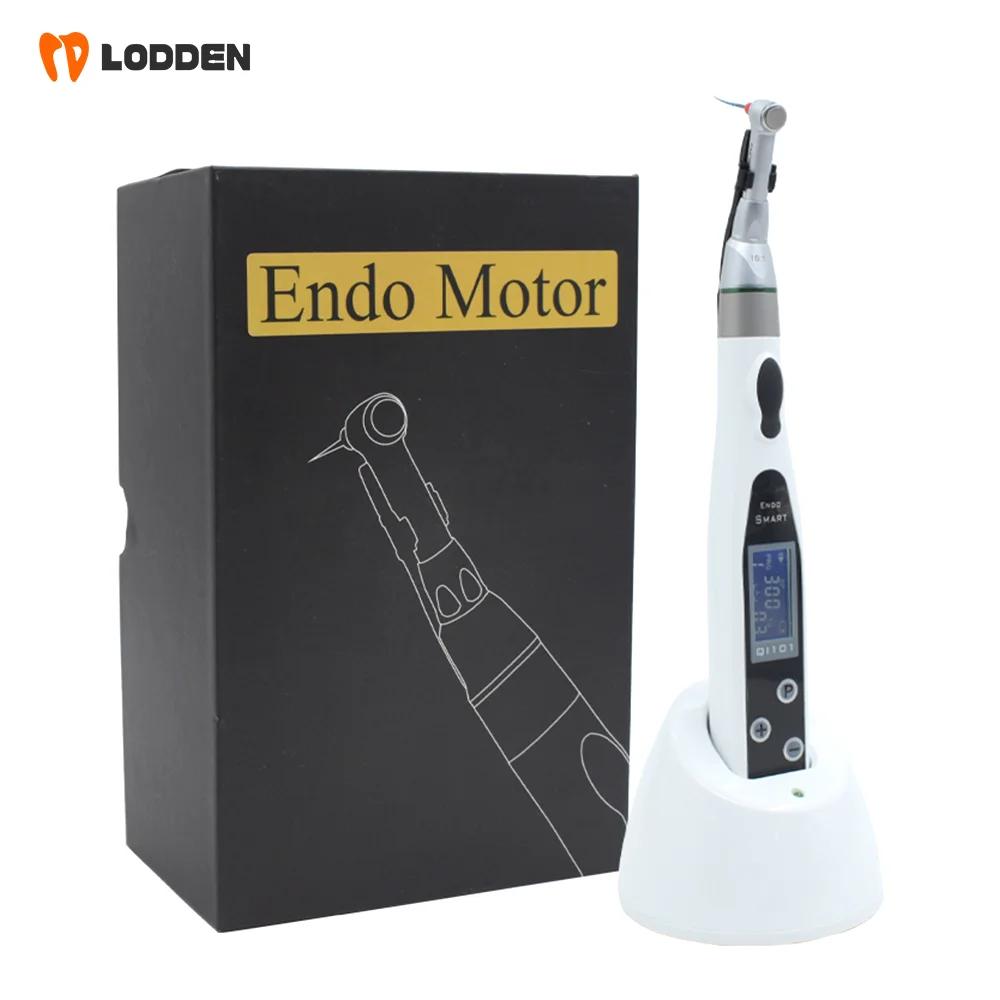 Motor Endo nirkabel gigi, dengan lampu LED 16:1 sudut kontra untuk perawatan kedokteran gigi Endodoncia QI101