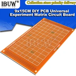 2PCS 9x15 9*15cm Single Side Prototype PCB Universal Board Experimental Bakelite Copper Plate Circuirt Board yellow