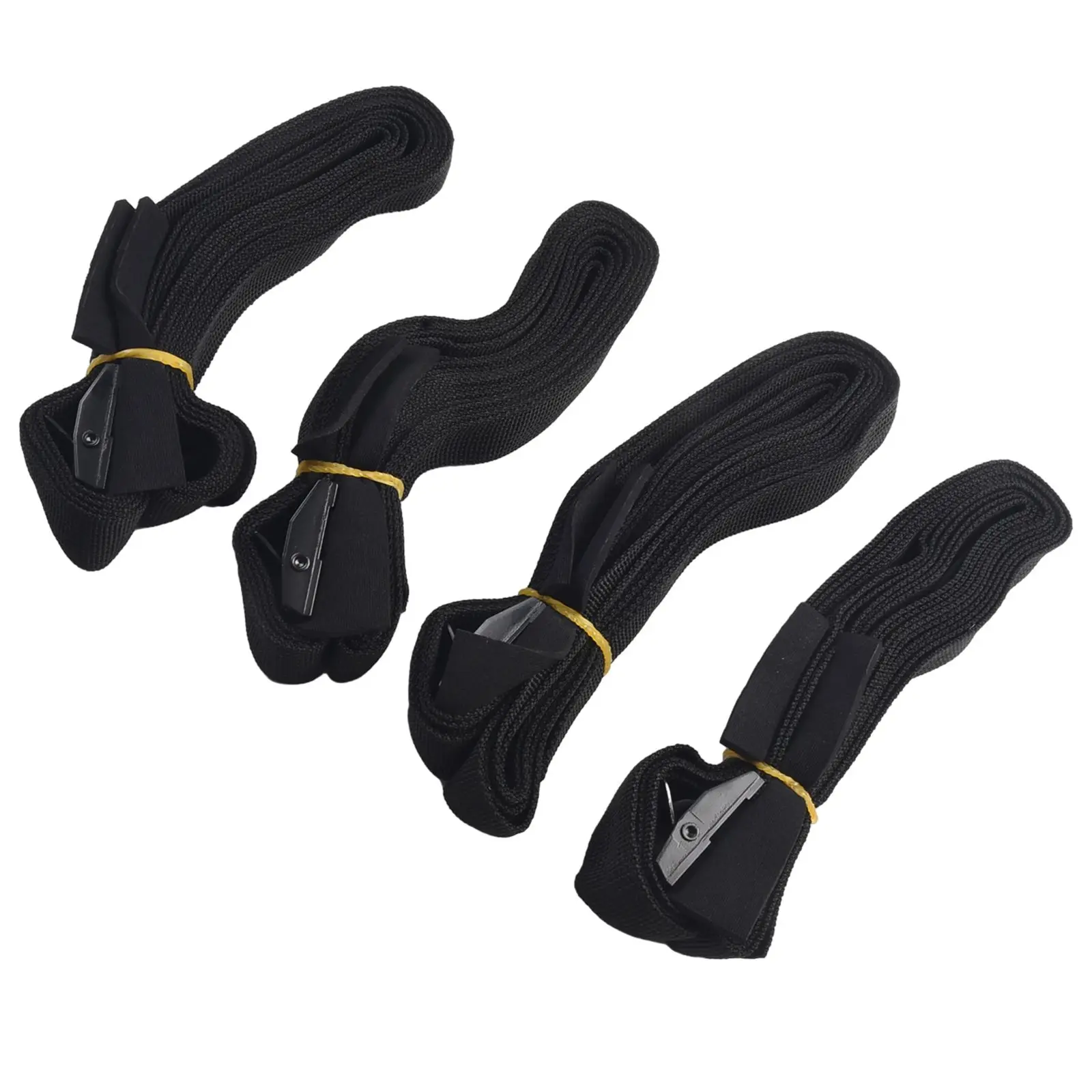 

Brand New New 4PCS Buckle Car Roof Rack Rack Safety Straps Surfboard 250 Kg Tie Down 300x2.5cm 9.8ft Black Cam