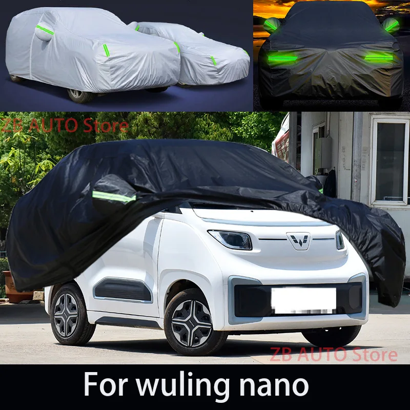 

For wuling nano Outdoor Protection Full Car Covers Snow Cover Sunshade Waterproof Dustproof Exterior Car accessories