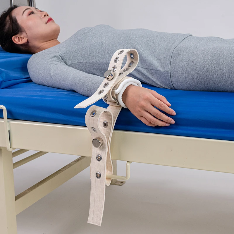 Cut-resistant Lying Bed 6-point Magnetic Restraint Belt Set Hands Feet Legs For Psychiatric Rehabilitation Health Care