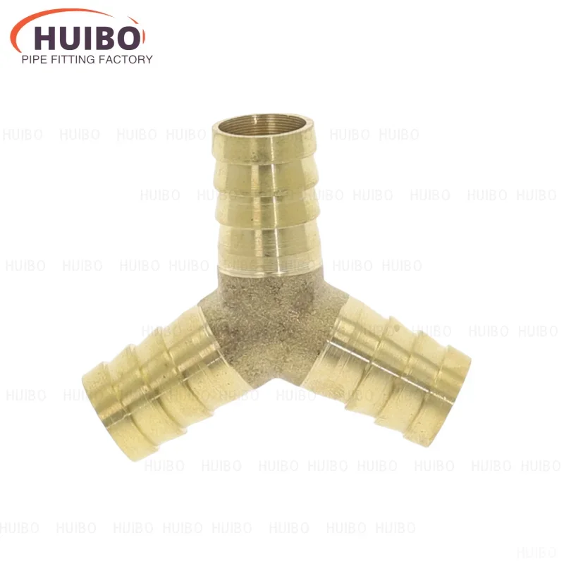 Brass Splicer Pipe Fitting Y Shape 3 Way Hose Barb 4 5 6 8 10 12 14 19mm Copper Barbed Connector Joint Coupler Adapter Pneumatic