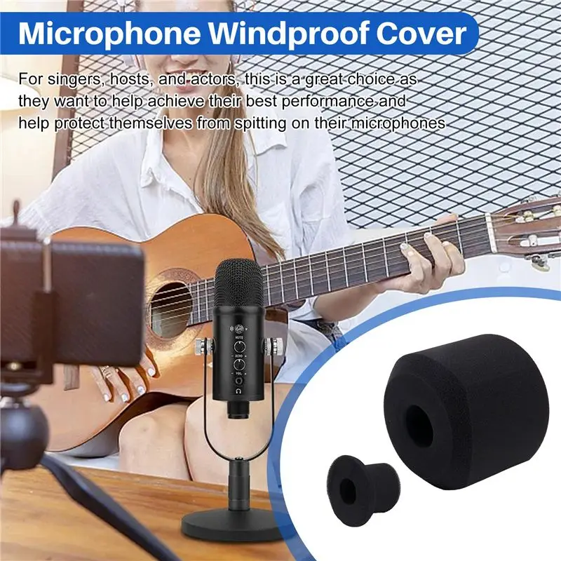 FULL-Microphone Wind -Filter Shield Acoustic For Record Studios Mic Sound-Absorbing Foam For Most Microphones Stand