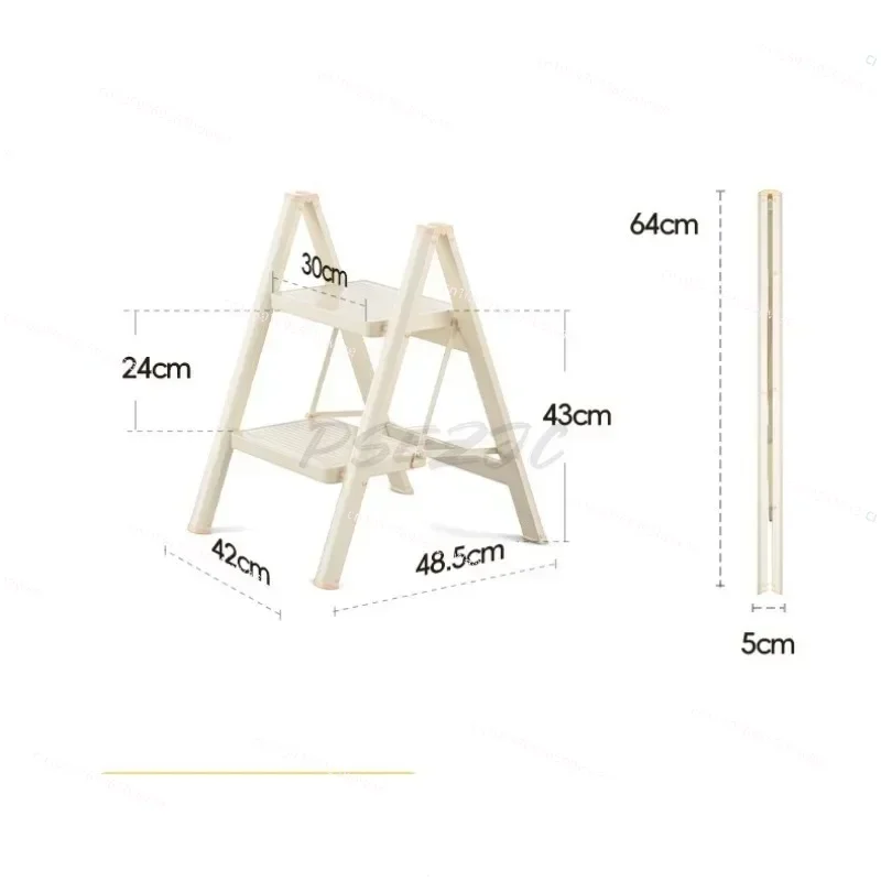 Household Portable Thick Folding Multifunctional Ladder Indoor Safety Portable and Extendable Small