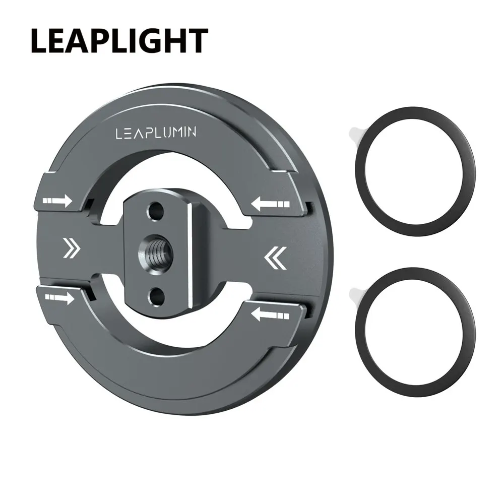 

LEAPLIGHT Magnetic Phone Tripod Mount with 1/4” Screw Hot Shoe Adapter for Magsafe Iphone 16 15 14 13 Mic Light Tripod Ball Head