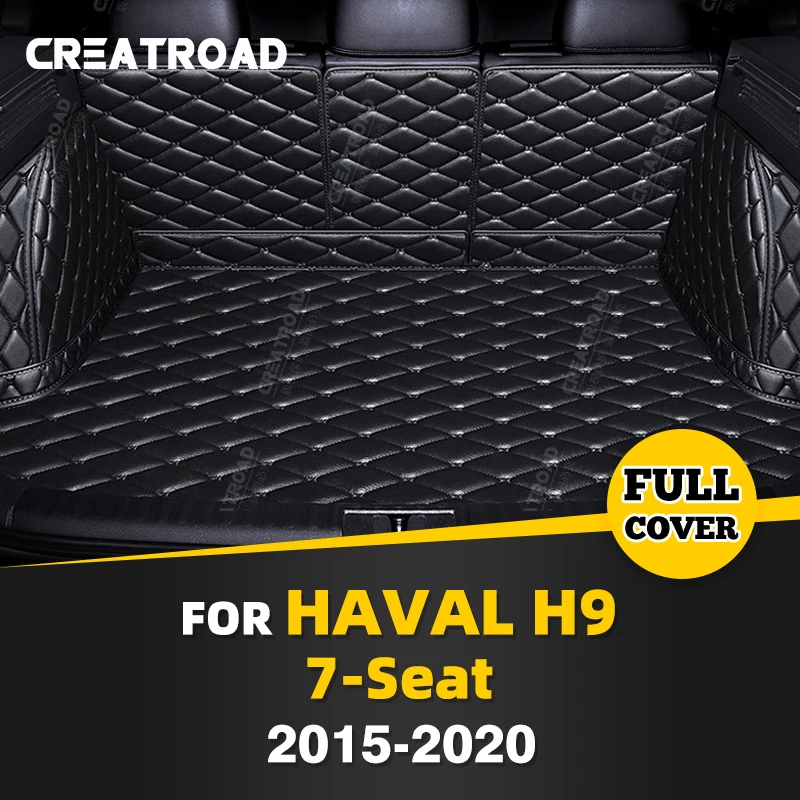 Auto Full Coverage Trunk Mat For HAVAL H9 7-Seat 2015-2020 19 18 17 16 Car Boot Cover Pad Interior Protector Accessories