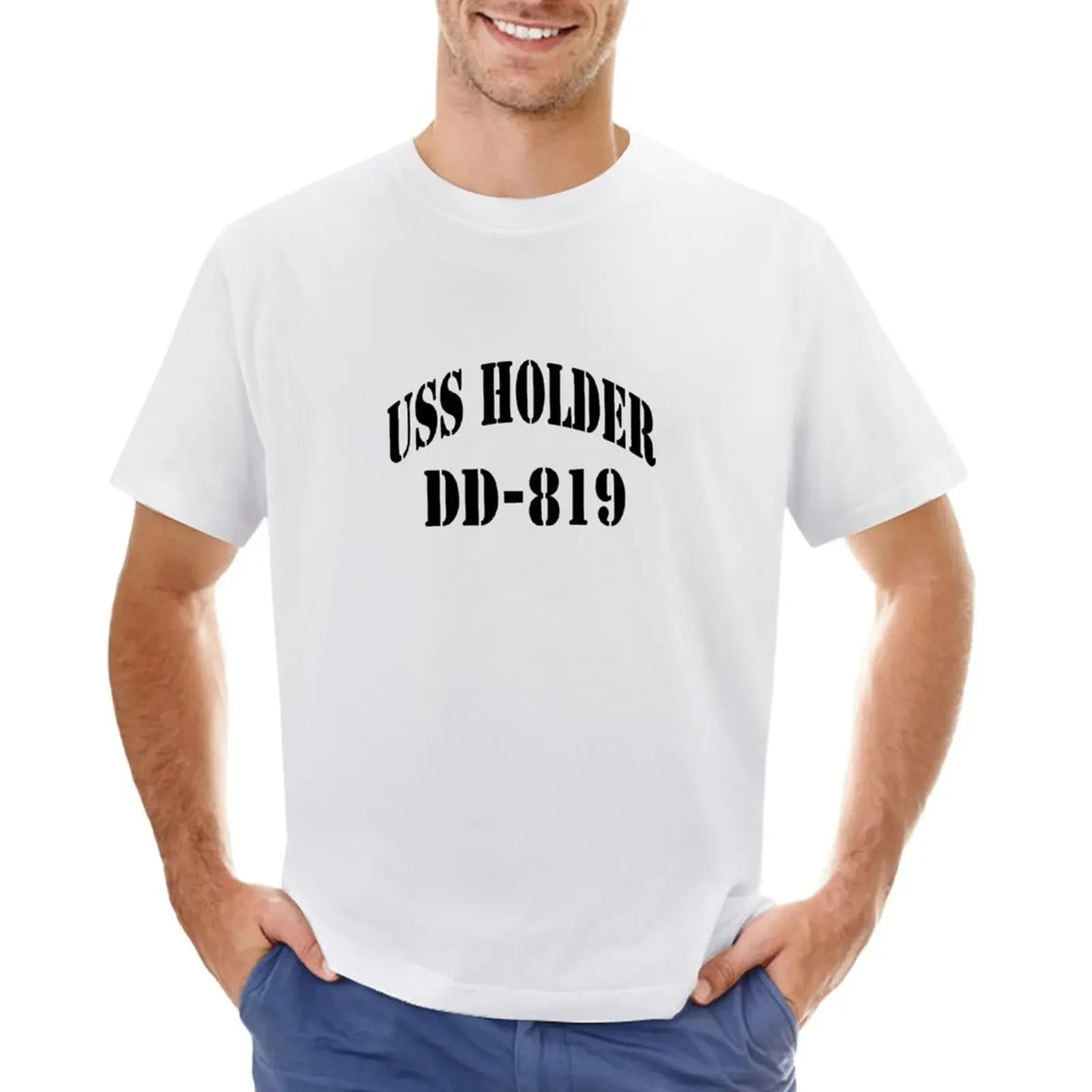 USS HOLDER (DD-819) SHIP'S STORE T-Shirt plus sizes tees Men's t-shirt