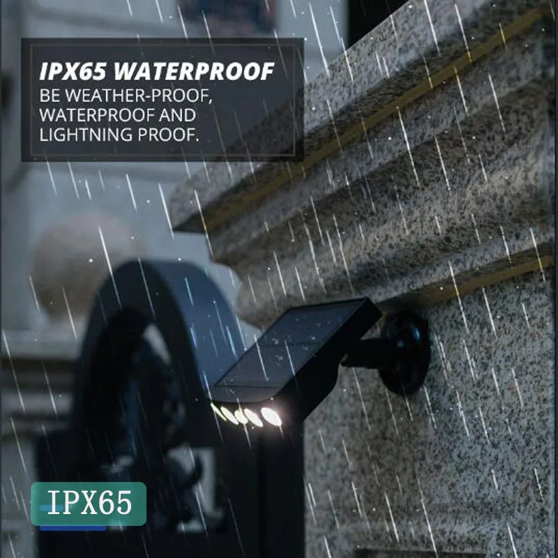 Наружный настенный светильник на солнечной энергии с 4 светодиодными лампами, датчиком движения, 3 режима, водонепроницаемая охранная лампа для патио, сада, крыльца и забора