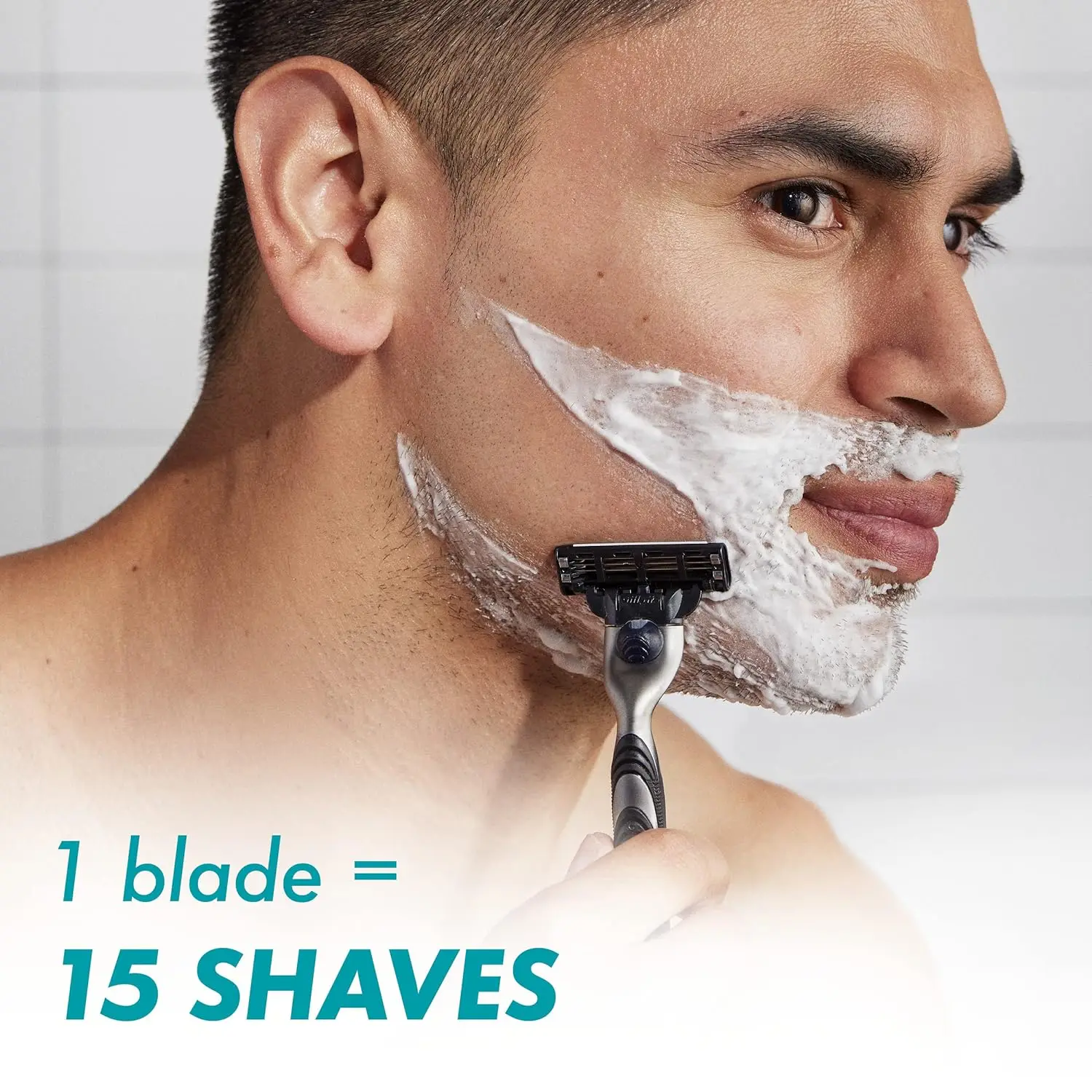 Gillette Mach3 Razor Refills for Men 4/8  Razor Blade Refills with lubrastrip 3 Layres Blades Fast Cutting Face Beard Cartridges