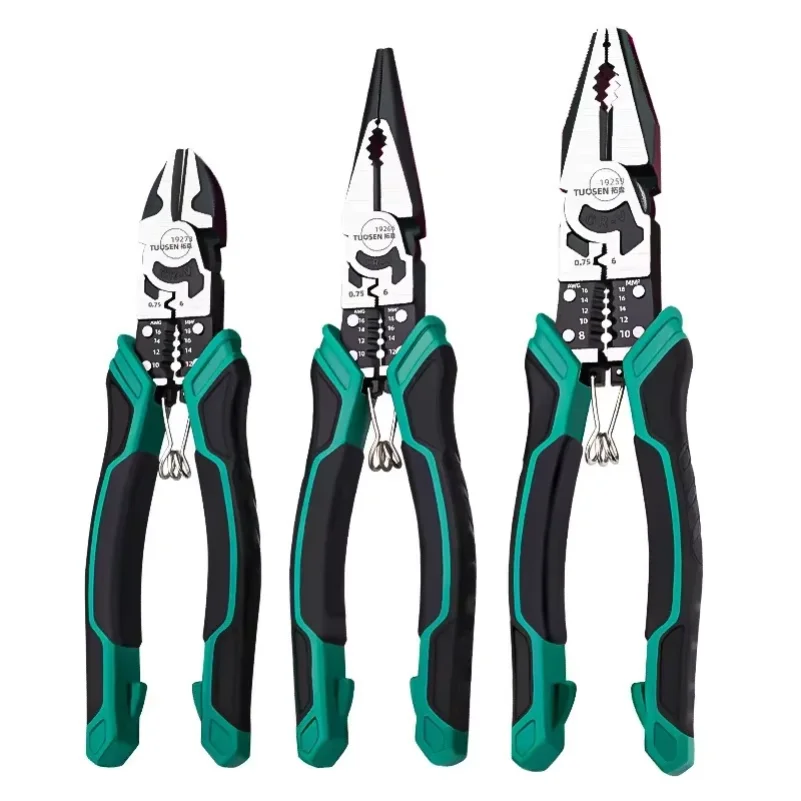 Heavy Duty 9 Inch Linesman Pliers Professional Grade Wire Stripper Crimper Tool for Electricians Mechanics Industrial Use
