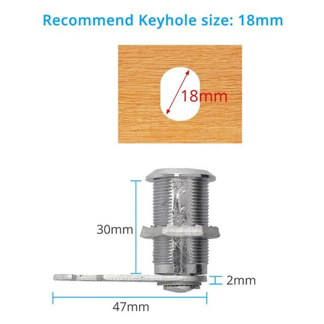 Fashion Mailbox Lock Lock Cylinder Desk 16/20 Key Cupboard Drawer Elements File 16/20/25/30mm 2 Keyed 25 Locker