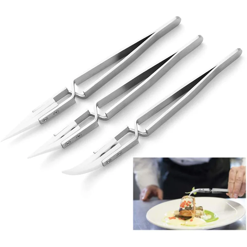 정전기 방지 세라믹 트위저 트위저 반전 트위저, 정밀 내열성 트위저, 3 팩