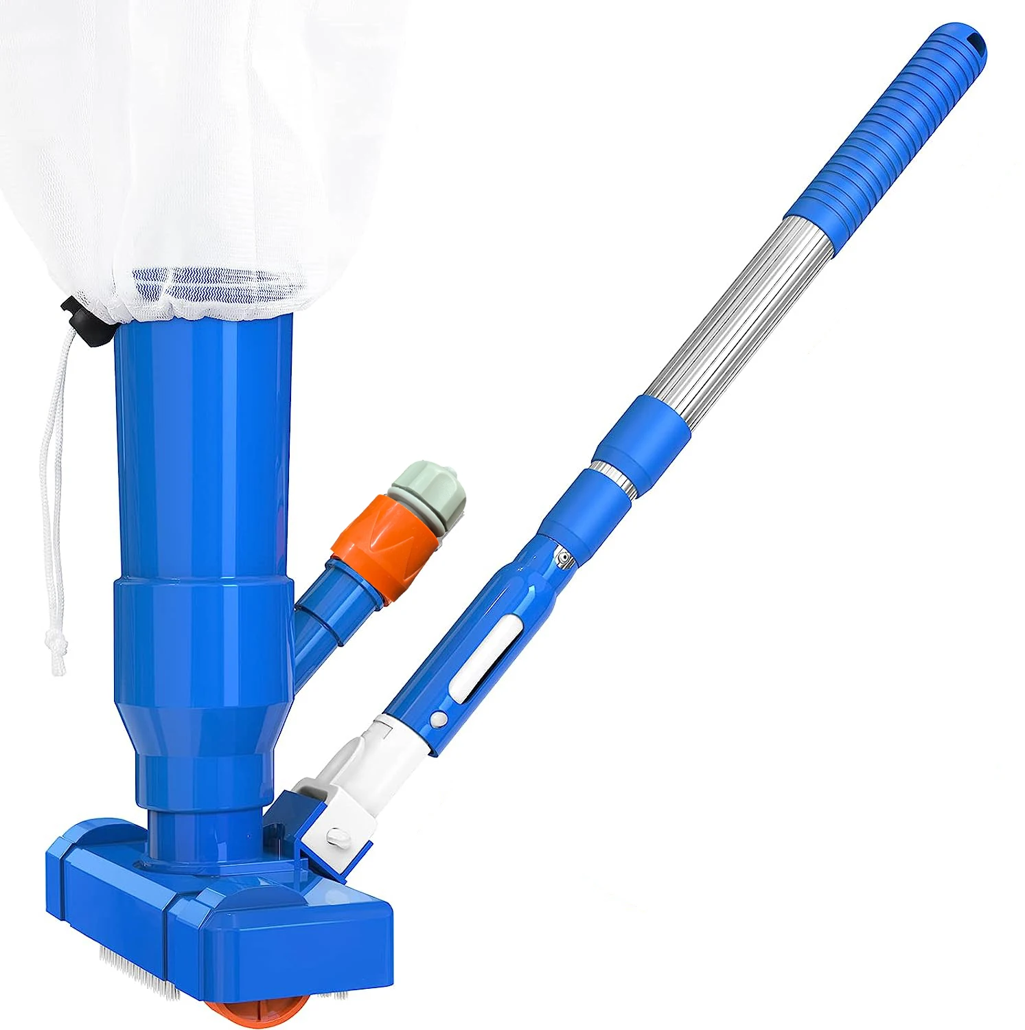 Portable Underwater Pool Jet Vacuum, multi-functional cleaning tool with brush for daily pool maintenance