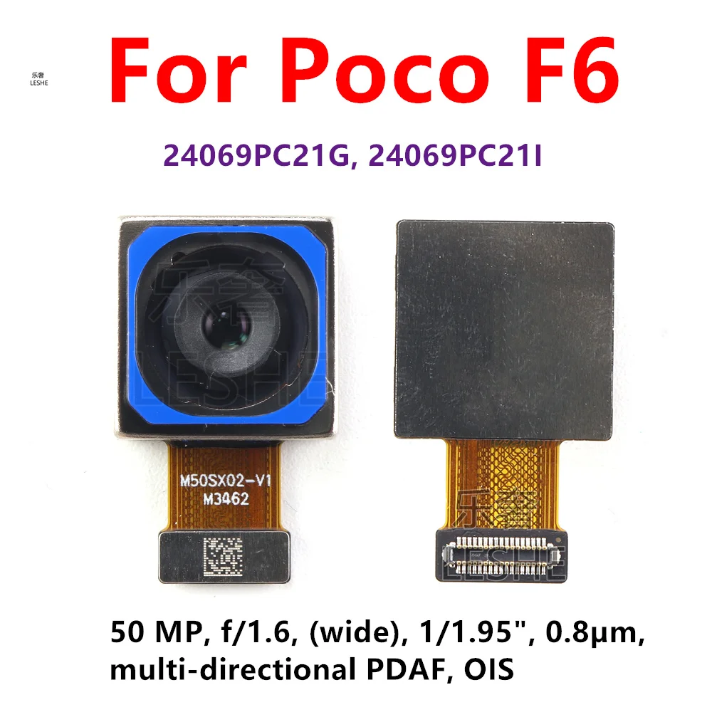 

Задняя широкая камера 50 МП для Xiaomi Poco F6, большая основная задняя камера, вид сзади, гибкий кабель, запасные части для смартфона 24069PC21G