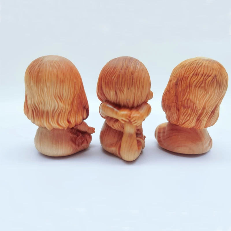 Home Decoration Yoga Girls Car Home Statuette Figurines Decorative Pure Wood Products Wood Carvings Office Desk Accessories