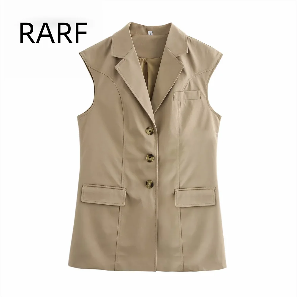 

Autumn new women's clothing French design sense fashionable and versatile casual style commuting lapel vest