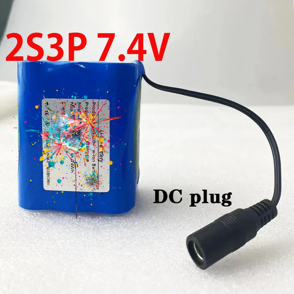 

LED Light Bluetooth Speaker 7.4V Emergency DIY 18650 Lithium Battery Pack 2S3P 10.0AH Fishing 7.4V Lithium Ion Battery