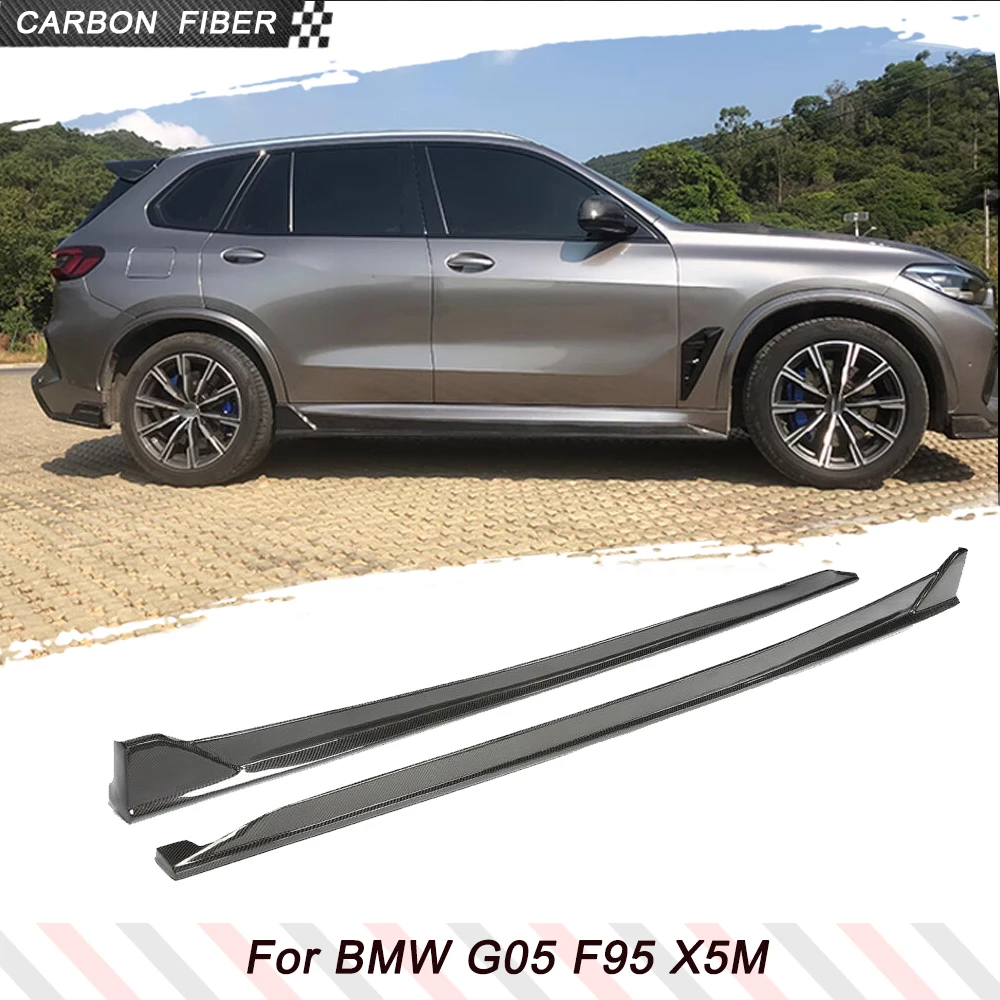 

Carbon Fiber Car Side Skirts Side Skirt Step Extension Lips for BMW X5M F95 2020-2024 Car Racing Spoiler Side Bumper Body Kits