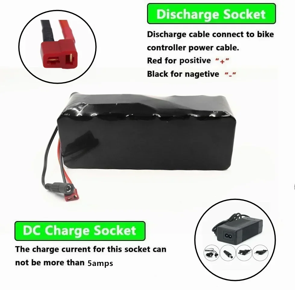 GO Aleaivy  e-bike battery 36v 14ah 12ah 10ah 8ah li ion battery pack bike conversion kit bafang 1000w and charger T Plug + char