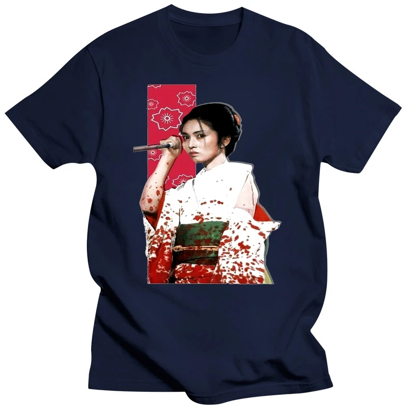 Lady Snowblood Meiko Kaji Shurayukihime Samurai Tarantino Kill Bill Fashion Brand Summer Print Casual Men Customize Tee Shirts