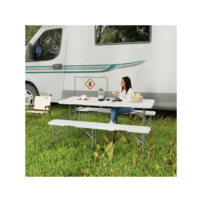 

Набор столов для пикника на открытом воздухе для встреч — портативная обеденная мебель для заднего двора, парка и кемпинга
