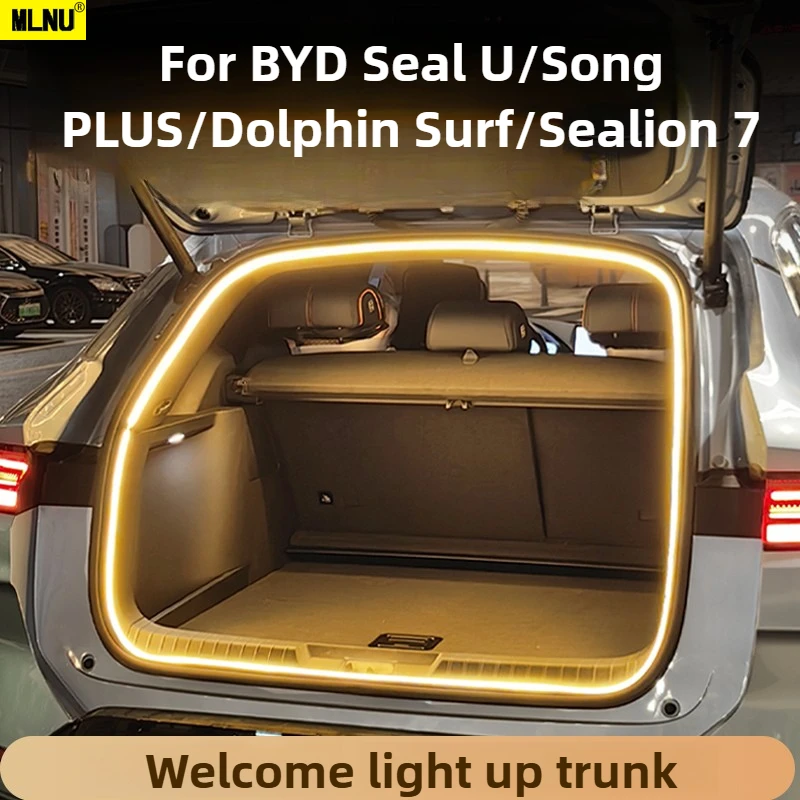 

Car Trunk Ambient Light For BYD Seal U/Song PLUS/Dolphin Surf/Sealion 7 Accessorie 2026/2025,Scratch-Resistant&Durable 2022-2024