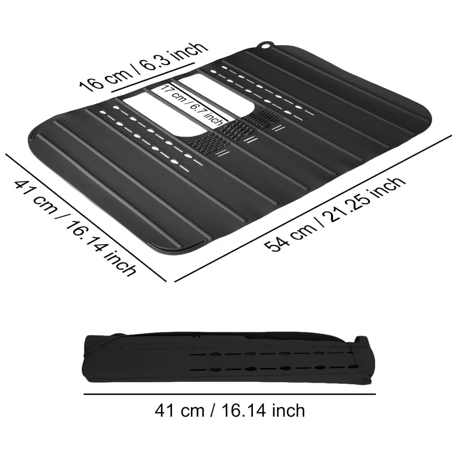 Składana silikonowa osłona na zlew do kompaktowej maty do czyszczenia pędzli do makijażu i organizer do narzędzi łazienkowych, aby oszczędzić miejsce