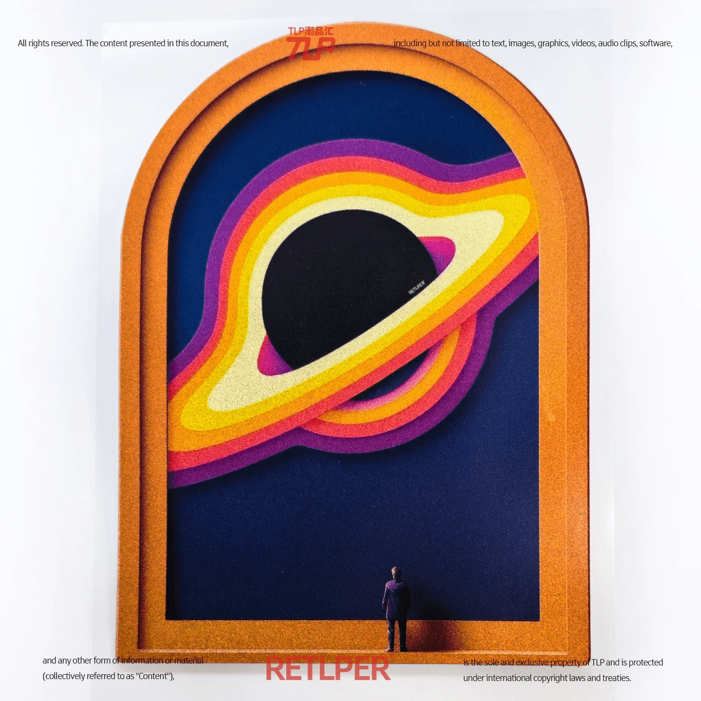 Retlper Reflective Stickers Original Black Hole Outside the Window Cosmic Bodies 3D Effect Waterproof Flat Stickers