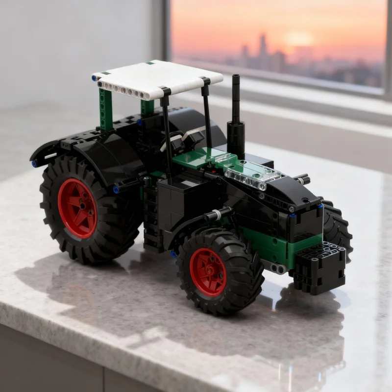 Набор строительных блоков MOC Fendt: Трактор (654 детали) – Конструктор для сборки, развивающая игрушка, креативный подарок на праздники