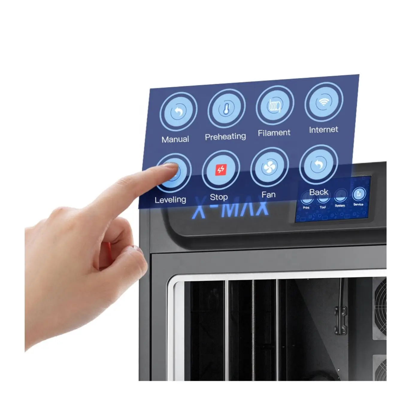 QIDI TECH Large Size 3d Printer  X MAX 300x250x300mm Auto Level Touch Screen Single Extruder DIY 3D Printer Kit Heated Bed