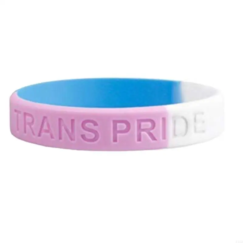 Bracelet en Silicone arc-en-ciel F92D, chaîne, fierté, couleurs assorties