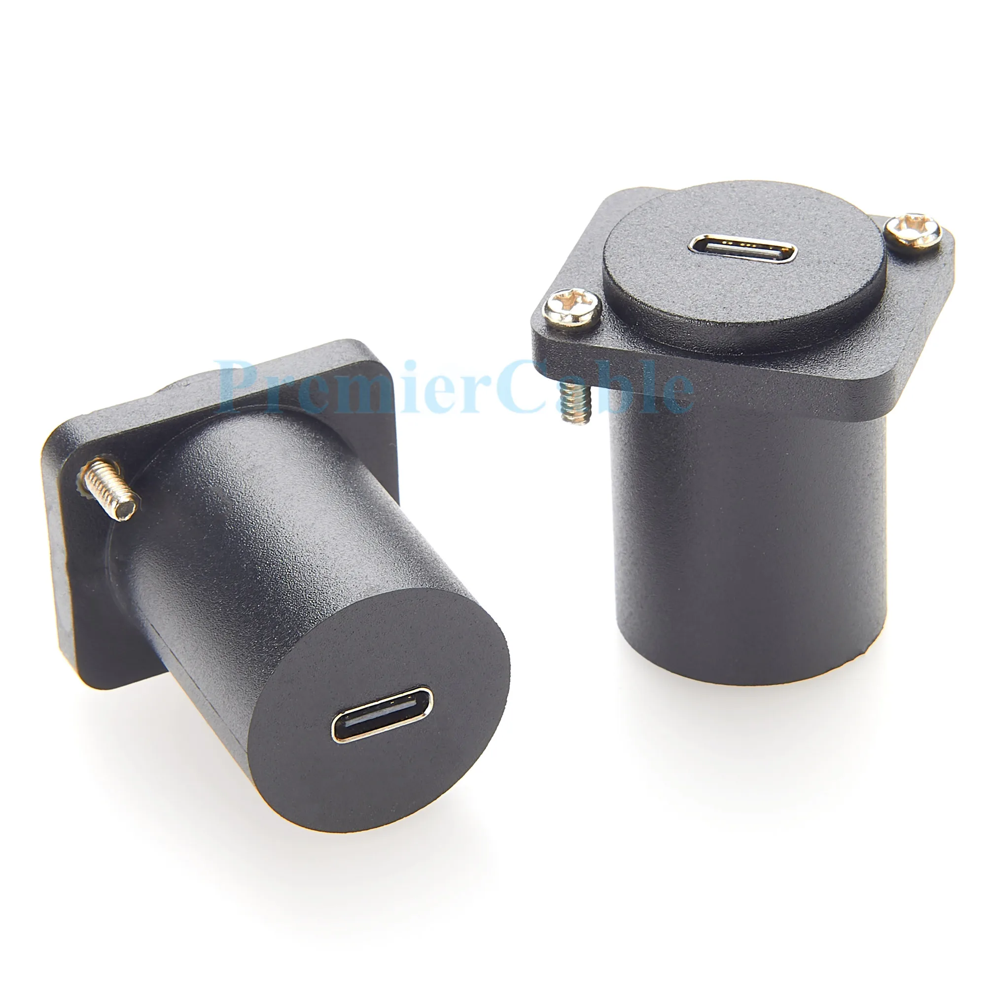 10Gbps USB C to USB C Panel Mount Adapter D-Type XLR Shell Type C 3.1 Female to Female Straight Connector Mounting Socket