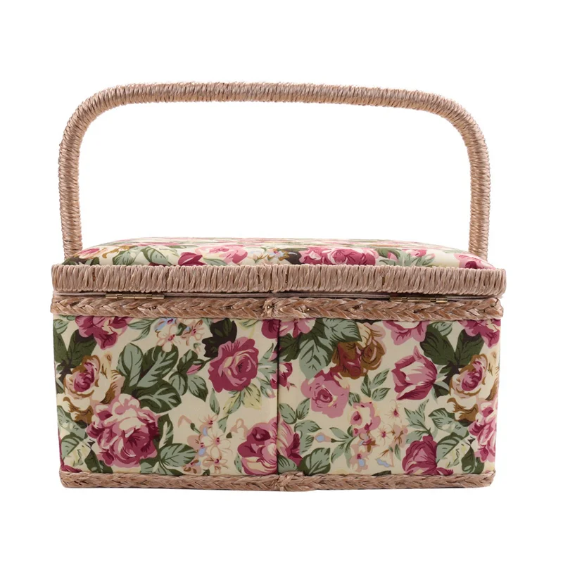 

Очень большая швейная корзина VELIF-2X, винтажная швейная корзина, для игл, ниток, рулеток и других швейных принадлежностей для хранения