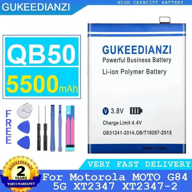 

For Motorola Moto G84 5G XT2347 XT2347-2 QB50 Reliable Replacement High Compatibility Mobile Phone Battery 5500Mah