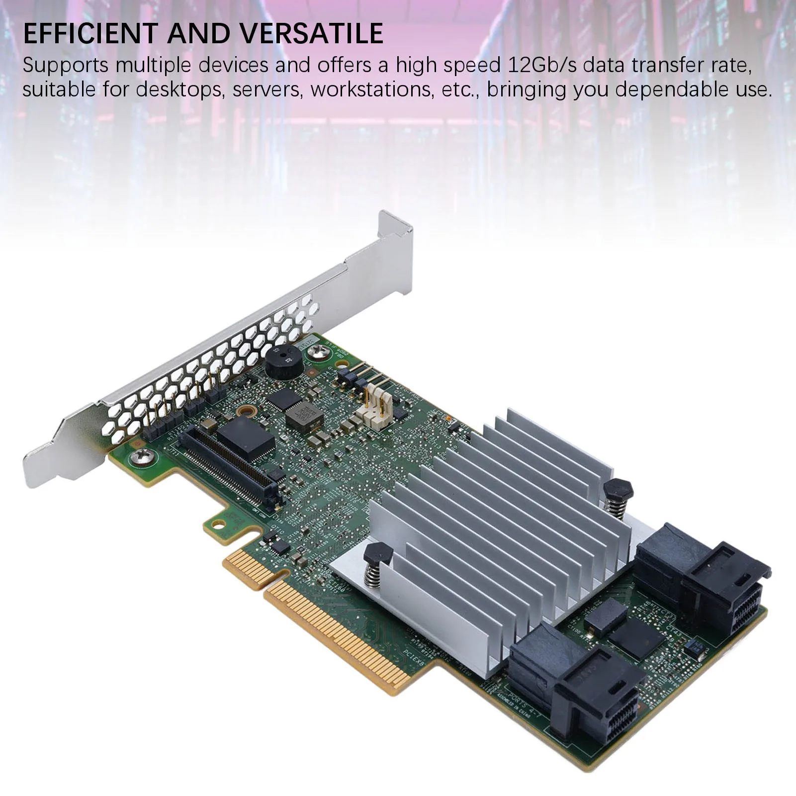 

Карта RAID-контроллера Plug and Play PCI E 3.0 SAS RAID-карта 2 ГБ кэша SAS Коррекция ошибок 128 последовательных порта ATA для рабочей станции