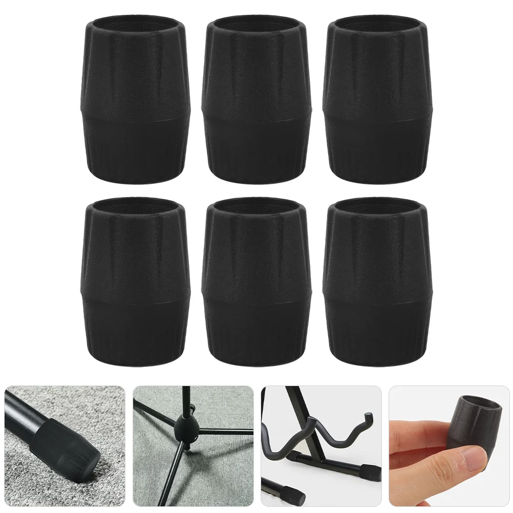 6 Pcs Guitar Stand Cap Supply Rubber Feet Microphone Pedal Display Leg Pad Holder Foot Protector for Monitor